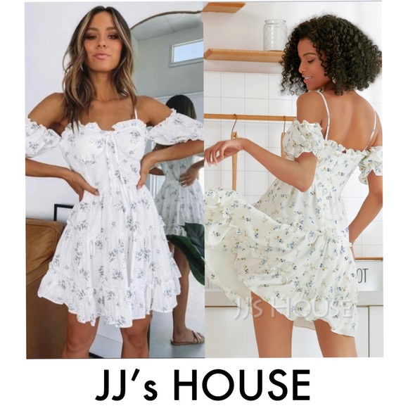 JJs House Dresses & Skirts - JJ’s House Off the Shoulder Sleeveless Mini Dresses size S